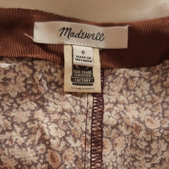 Madewell Brown Pleated A-Line Skirt - Picture 4 of 5